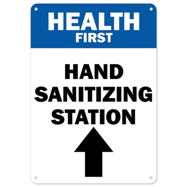 Public Safety, Health First Hand Sanitizing Station, 24in X 18in Rigid Plastic, OS-NS-P-1824-25466